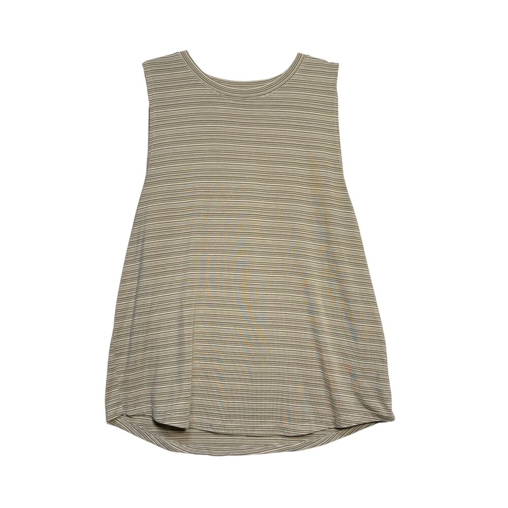 Athleta Tank Top Women's Large Striped Green